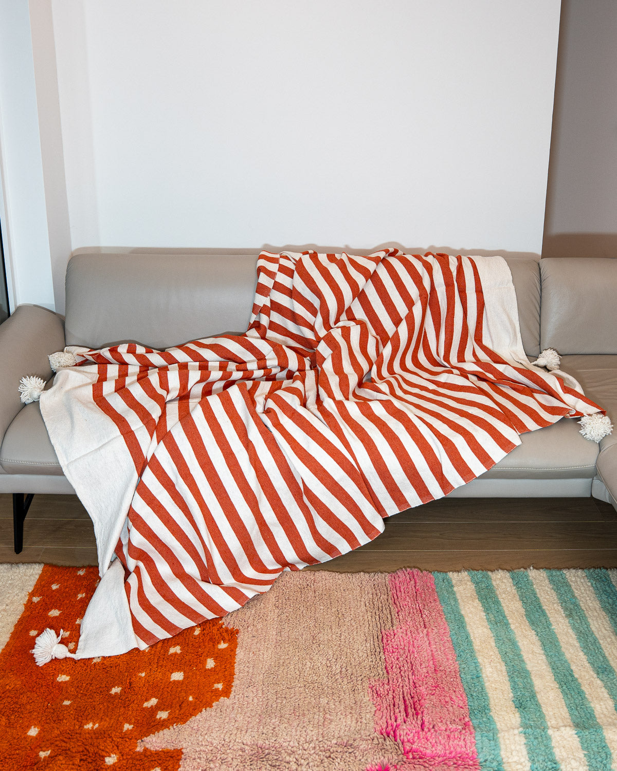 Echte Baum Wolldecke - handgemachte große Kuscheldecke
