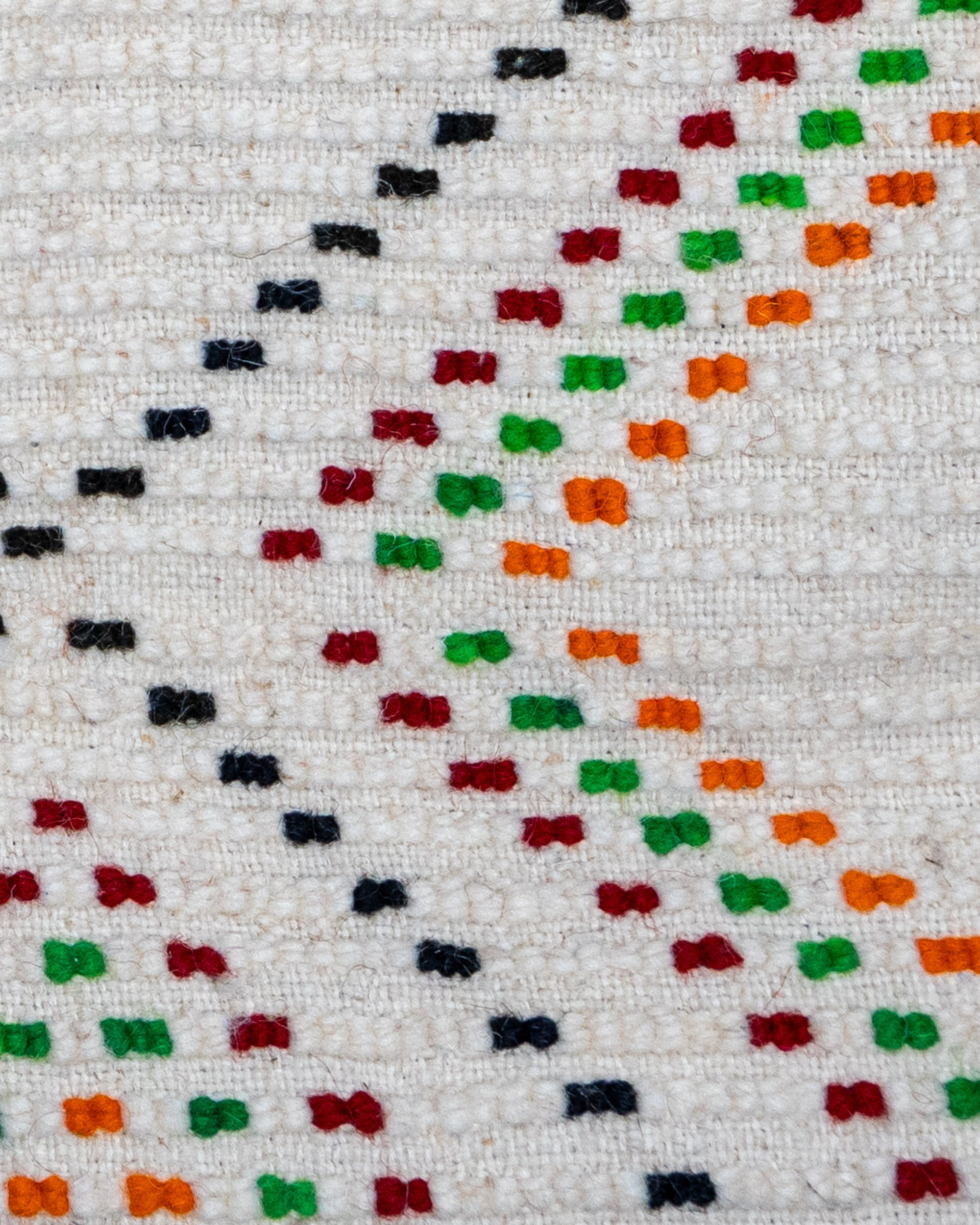 Teppich schwarz-weiß gestreift, Beni Oruain moroccan Rug