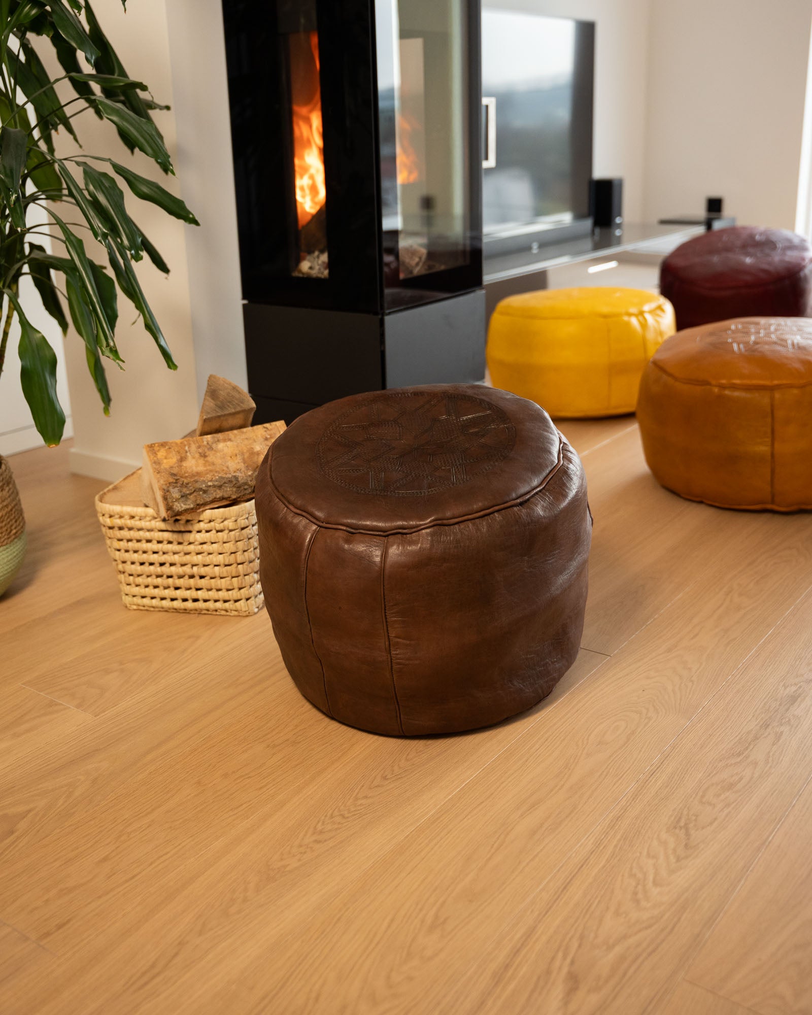 Poufs ottomans in Braun online kaufen