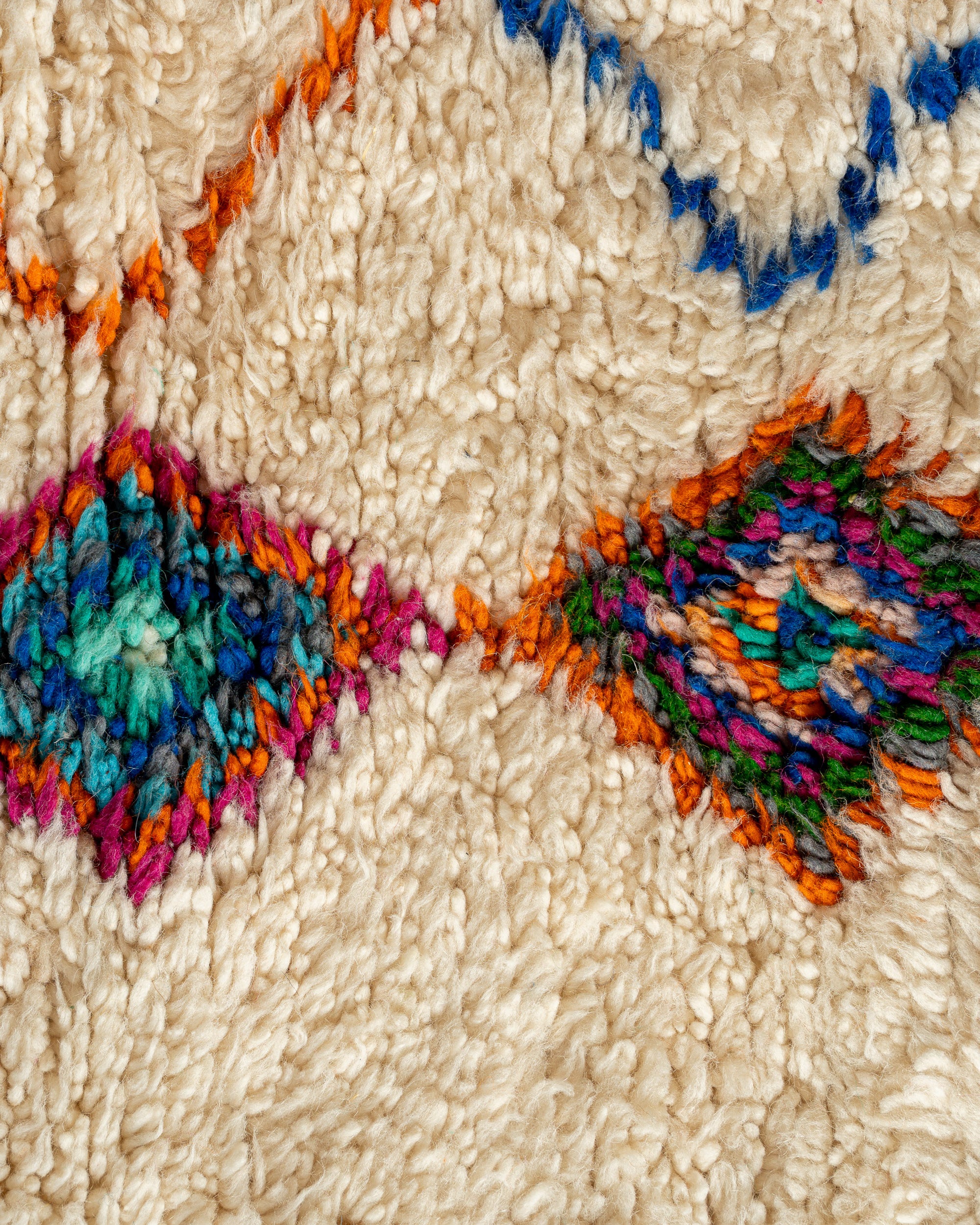 Teppich orange-pink Akzente eines Beni Ourain Carpet