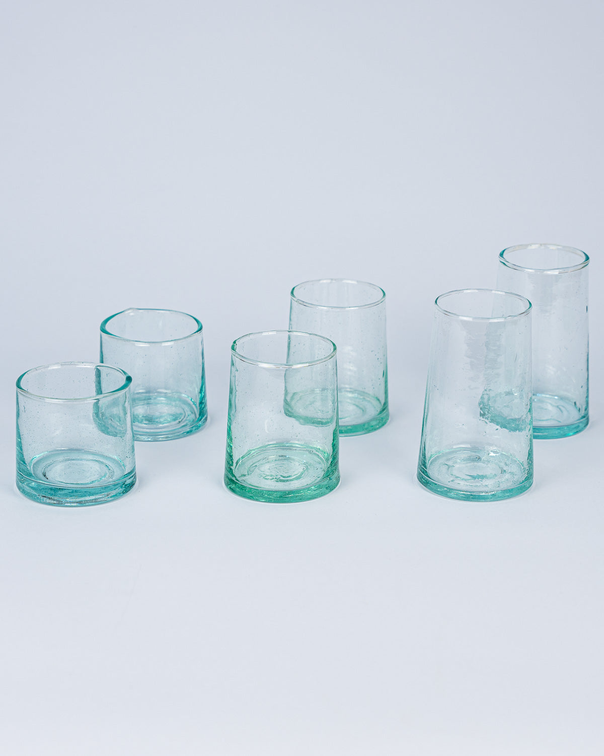 Beldi Trinkglas mundgeblasen, handgemacht und hochwertig. Ein Trinkglas Klassiker aus recyceltem Glas. 