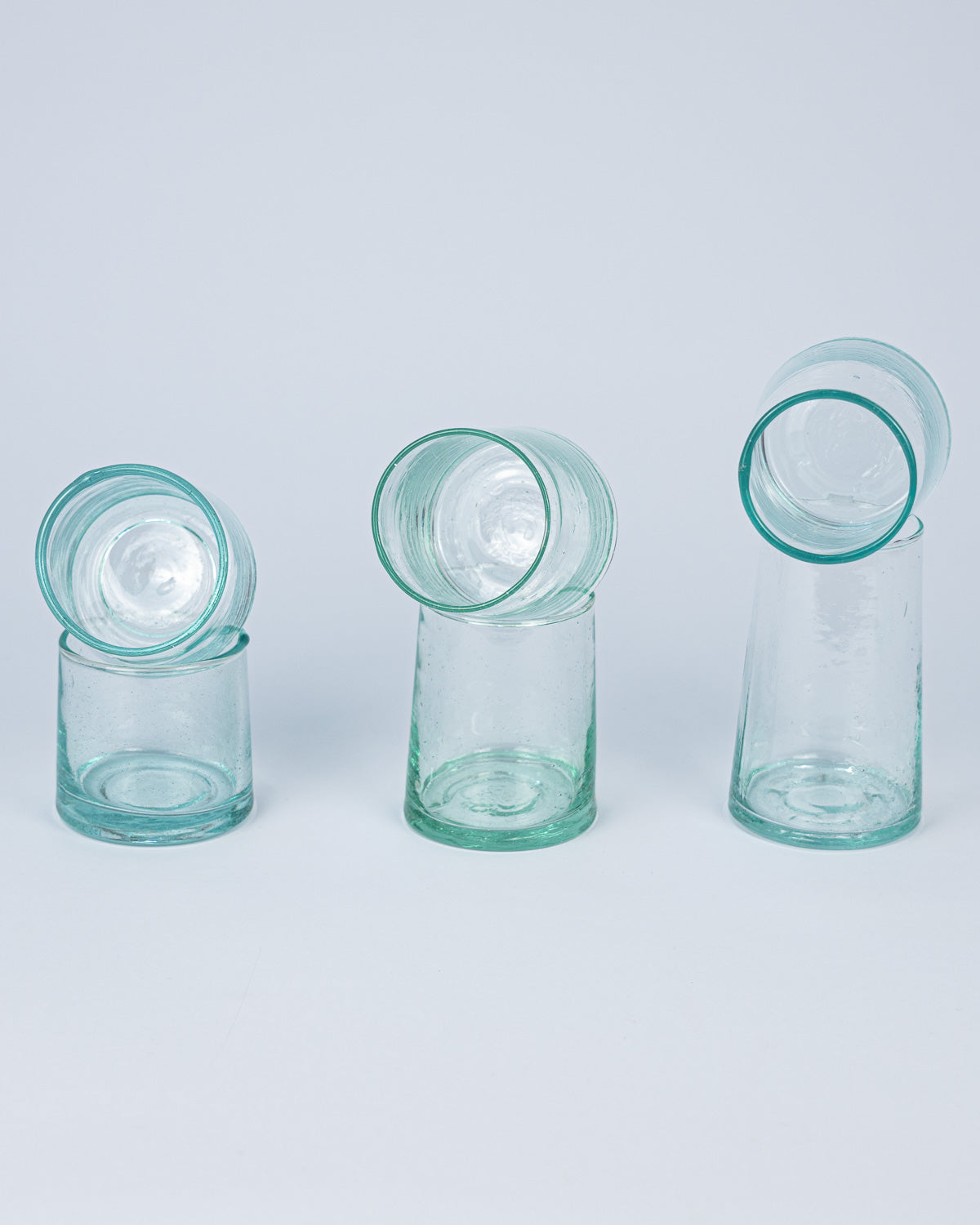 Beldi Trinkglas mundgeblasen, handgemacht und hochwertig. Ein Trinkglas Klassiker aus recyceltem Glas. 