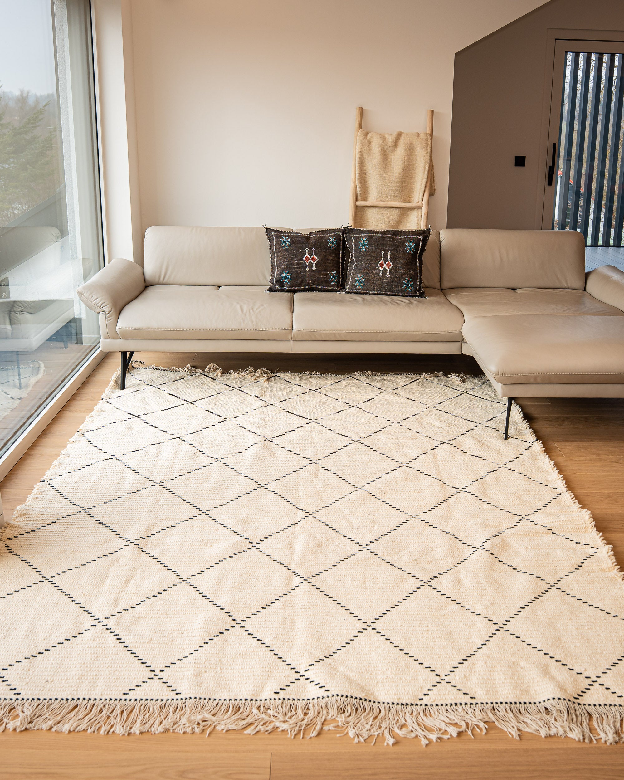 Boho Chic Teppich, Rückseite