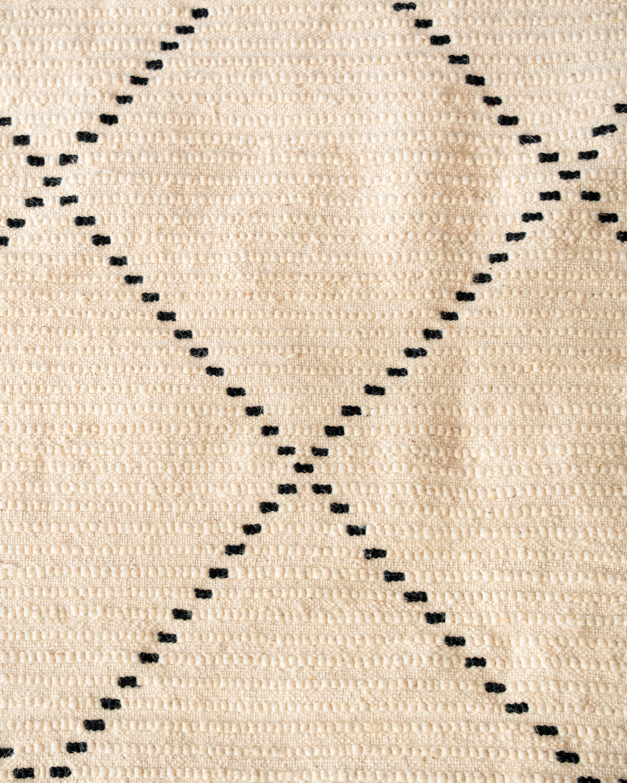 Berber Teppich weiß schwarz
