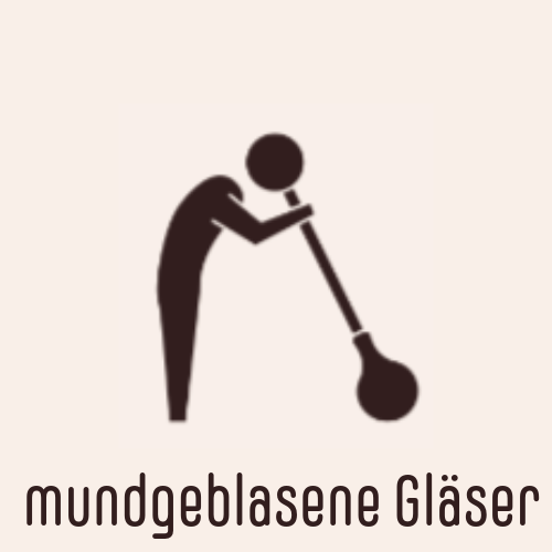 schöne handgemachte mundgeblasene Gläser 