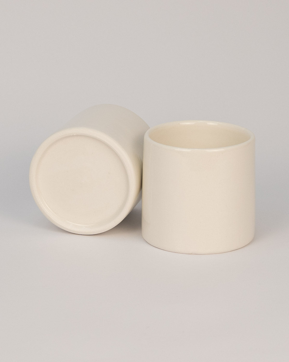 Handgemachter Kaffee Becher Keramik - Manufaktur Tasse matt weiß