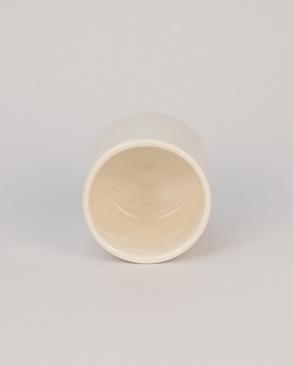 Handgefertigte Manufaktur Tasse matt weiß - Kaffee Becher Keramik 