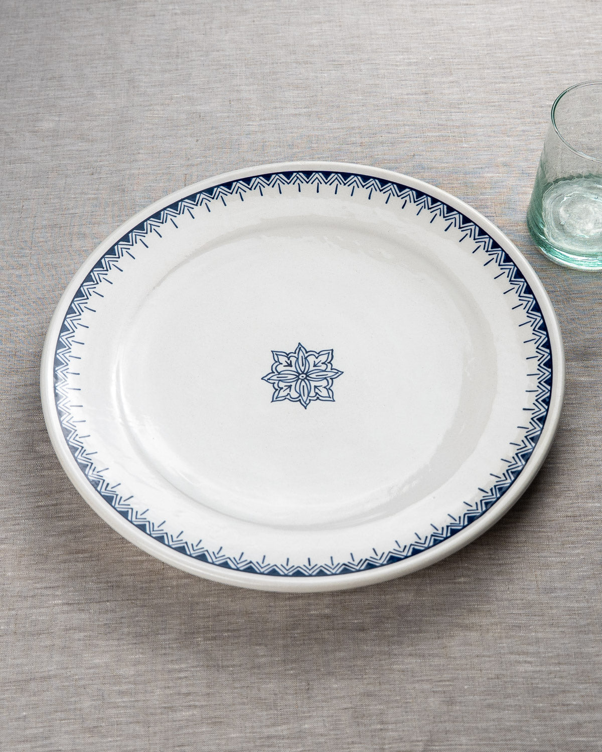 Geschirr-set Teller für Dessert - Pasta Teller weiß Blau bei MOGADOR kaufen