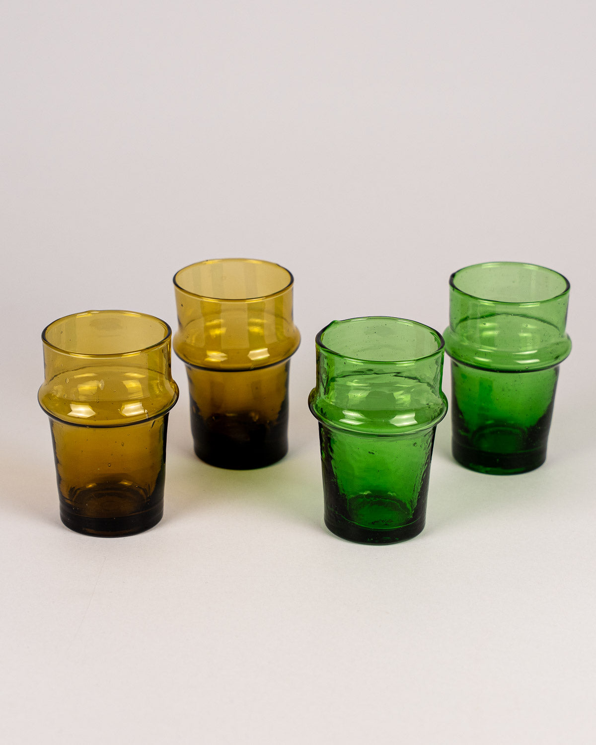 Traditionelles Beldi Teeglas Marokko - handgemacht, aus recyceltem Glas mundgeblasen